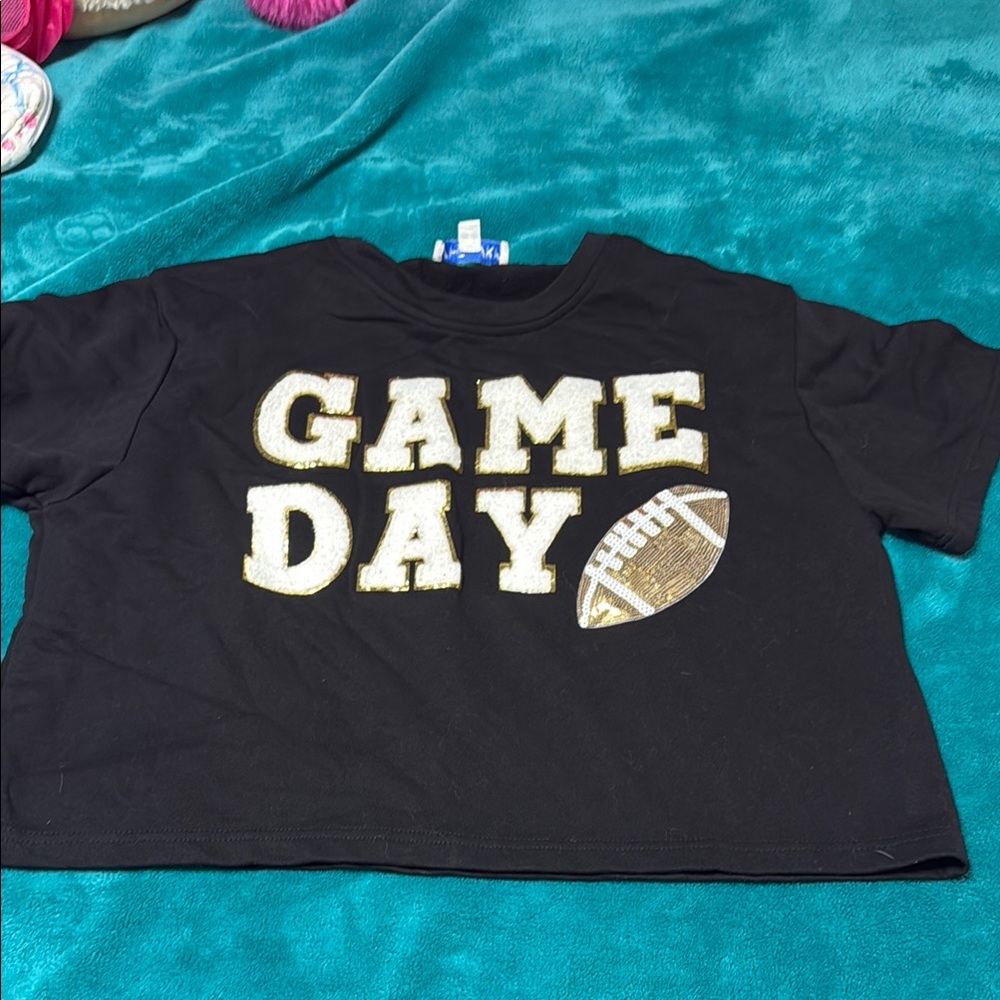 She + Sky Black 'Game Day' Tee